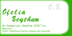 ofelia beythum business card